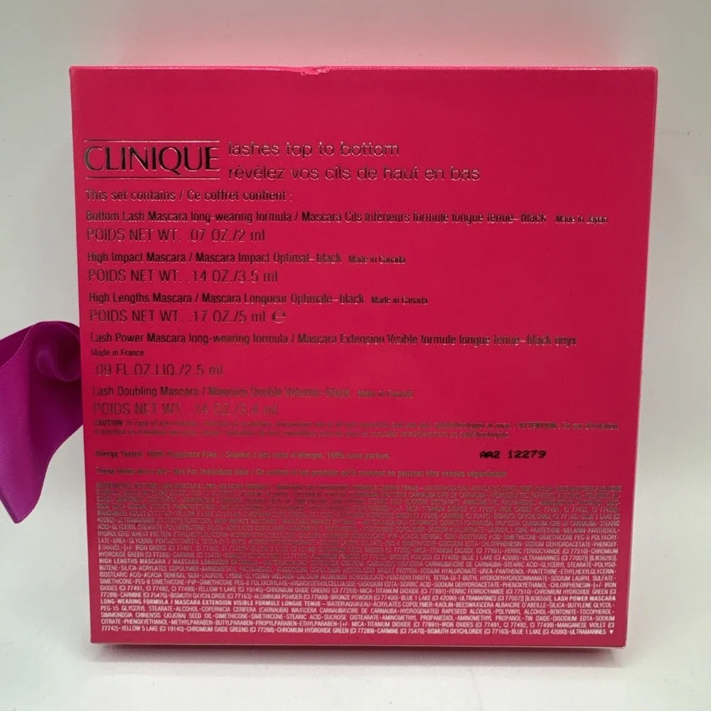 Discontinued Clinique Lashes Top To Bottom Mascara Set BLACK NIB Rare